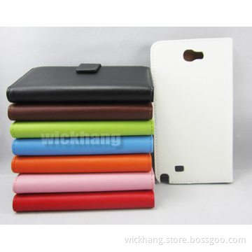 Genuine Real Leather Wallet Case with Card Holder Wallet Cover for Samsung Galaxy Note 2 N7100
